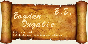 Bogdan Dugalić vizit kartica